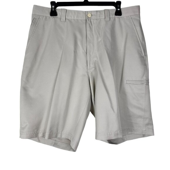 PGA Tour Men's Light Beige Golf Shorts Size 36 Zip Fly Pockets - Picture 1 of 8